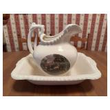 Ceramic pitcher & bowl set