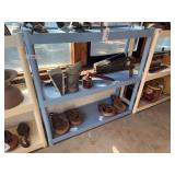 Blue plastic shelf