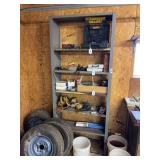 Metal shelf (excludes contents, plastic shelf( excludes contents)