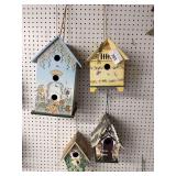 4 decorative bird houses