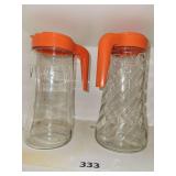Vintage Tang Juice Pitchers, Anchor Hocking Large Juice Bottle
