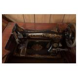 Vintage singer sewing machine and cabinet 29”x 36” x 18”