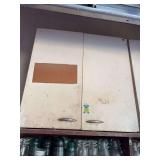 Pair of metal cabinets with shelves, 30”w x 13”d x 30”h