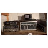 Vintage Panasonic clock radio, SR and Sears AM/FM Stereo Systems, Tote Vision