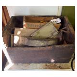 Old wood crate & misc