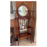 Victorian carved and mirrored Etagere