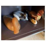 Wooden duck figures