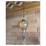 Vintage Glass Globe Liquid Fire Extinguisher, wicker baskets, 2 foam duck decor, vintage fireplace popcorn popper