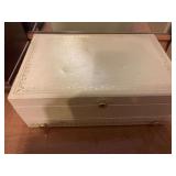 Vintage jewelry box and contents