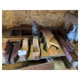 Wood clamps, paint gun. 2 block planes. Cutter