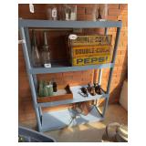 Blue plastic shelf
