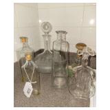 Clear Glass Decanters, Bottles