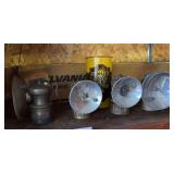 4 carbide lamps