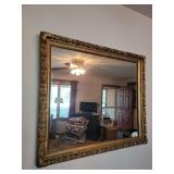 Vintage Wood (Painted) Framed Mirror  39 x 33