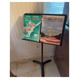 Music stand with sheet music