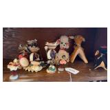3 small plush animals, shell frogs from Okinawa