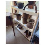 White plastic shelf
