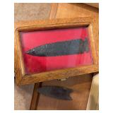 2 large arrowheads (one in box w/no key)