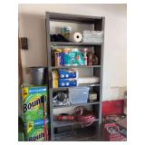 Metal shelves 38”w x 12”d x 88”h, excludes all contents