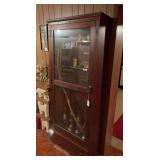 Gun cabinet with keys, excludes all contents, 31”w x 9.5”d x 72”h
