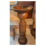 Wooden candle stand 27.5” tall