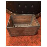 Vintage Prairie Farms wooden and metal  crate