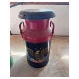 Vintage Steel 10 Gallon Milk Can with eagle