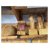 Wood carvings,twine, hanging