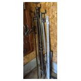 Pipe clamps, pipe , squares, ruler