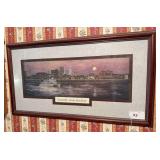 Jerry Baum "Evansville on the Riverfront" 33" x 17"