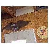 Plastic eagle, thermometer