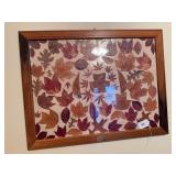 Framed leaves wall hanging 32" x 24"