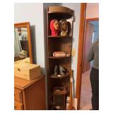 Corner shelf 71” tall excludes contents