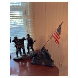 Korean War Memorial Evansville, Indiana figure, Raising the Flag on Iwo Jima figure to