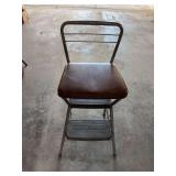 Cosco step stool, orange metal stool