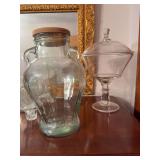 Large jar with lid, large compote with lid