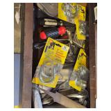 Ratchet , screw drivers, hammers, hardware, misc