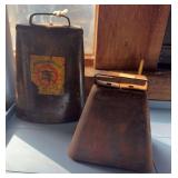 2 vintage cow bells