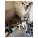 Coleman stove, golf bag cart