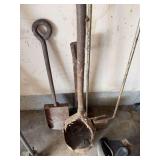 Hole digger, coal shovel,shoe last stand
