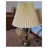Lamp w/brass base 32" tall