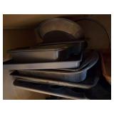 Large lot of cookie sheets and baking pans