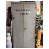 Metal double door storage cabinet( excludes contents)