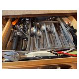 Lot of flatware and misc kitchen utensils