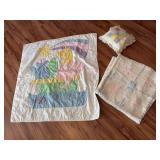 Baby quilt 42” x 42”, baby crochet blanket 34.5” x 40”pillow