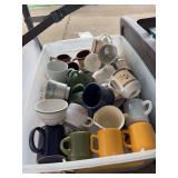 Large lot of coffee mugs