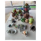 Frog figurines and miscellaneous