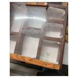 3 wooden display boxes
