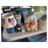 Scentsy wax warmer, pottery pitcher, candle topper, wax warmer