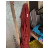 Patio umbrella w/ no bottom pole